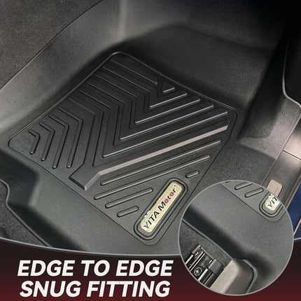 YITAMOTOR Floor Mats Compatible for 2019-2023 Chevrolet Silverado 1500/GMC Sierra 1500 & 2020-2023 Chevy Silverado/GMC Sierra 2500HD/3500HD Crew Cab with Rear Underseat Storage Box, Front Bucket Seat