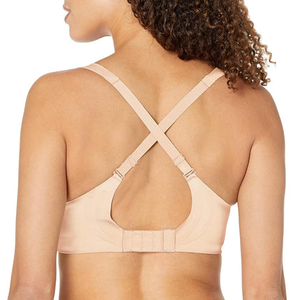Bali Women's Comfort Revolution Wirefree, Soft Touch Ultimate Wireless Support Bra, Opaque, Almond, M