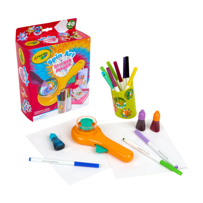 Crayola Spin Art Sticker Maker Machine, Create 42 