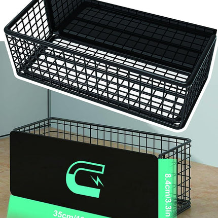 Magnetic Shelf Fridge Basket Bin for Washer Dryer 