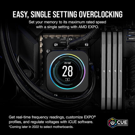 CORSAIR VENGEANCE DDR5 32GB (2x16GB) DDR5 Up to 6000MHz CL36 AMD EXPO Intel XMP iCUE Compatible Computer Memory – Grey (CMK32GX5M2E6000Z36)