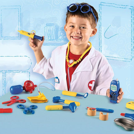 Learning Resources Pretend & Play Doctors Set - Multi-Coloured Complete Toy Dr Medical Kit for Kids