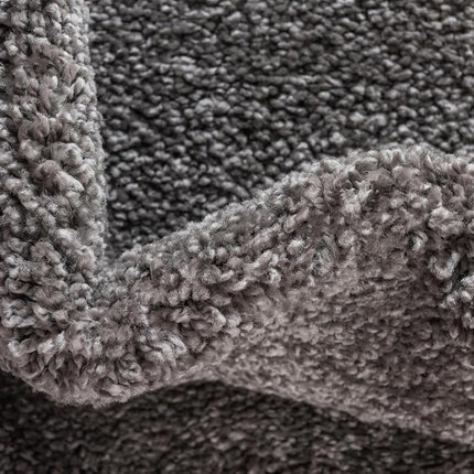 Unique Loom Solo Collection Plush, Modern, Solid, Shag Area Rug (2' 2 x 8' 0 Runner, Gray)