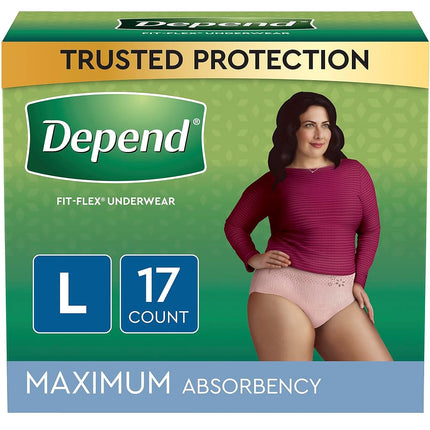 Depend FIT-FLEX Incontinence Underwear for Women, 