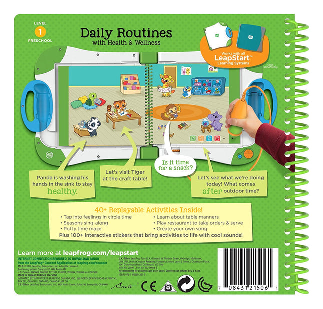 LeapFrog 80-21506E Livre d'activités LeapStart Maternelle : Santé et bien-être, Routines quotidiennes