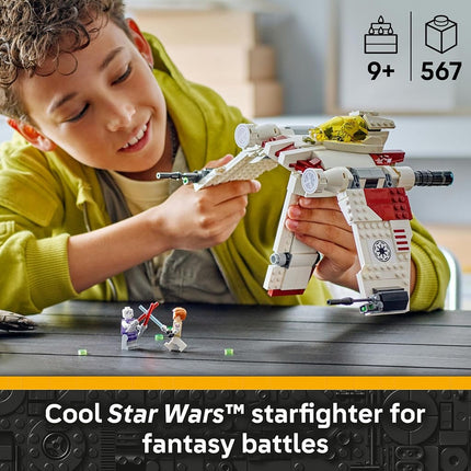 LEGO® Star Wars: The Clone Wars™ V-19 Torrent Starfighter 75432 Vehicle Set, Building Toy for Kids, Buildable Starship, 3 Characters, Blue and Red Lightsabers™, Toy Idea for Boys, Girls and Fans