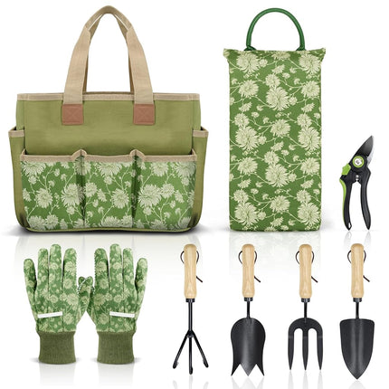 Colwelt Garden Tools Set, 8 Piece, Heavy Duty Gard