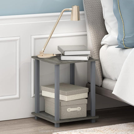 Furinno SIMPLISTIC Set of 2, 2-Tier Side Table, French Oak