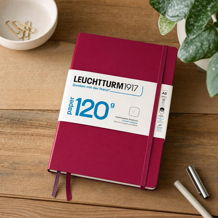 120g Edition Notebook (A5), 203 pages, Dotted, Port Red