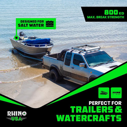 Rhino USA Retractable Boat Transom Straps (2-Pack) - Saltwater Use