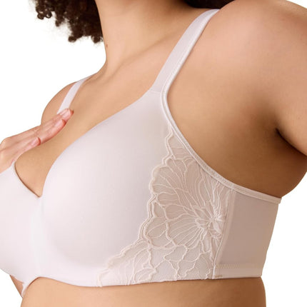 Playtex Women's Balconette Underwire, Plus-Size Bras Available, Full Coverage, Moisture-Wicking, 4802 T-Shirt, Heirloom White, 36C