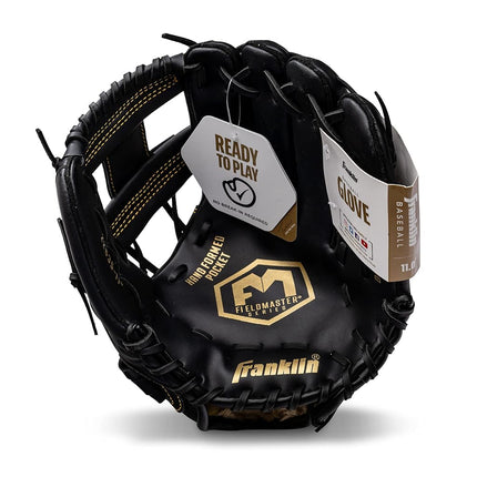 Franklin Sports 11.0 PVC FLDMSTR Gold BBG REG, Black and Gold, 11"