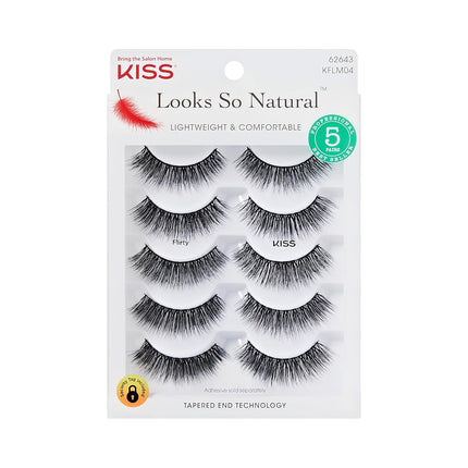 5 pair of Flirty Kiss Eyelashes #62643/KFLM04 with