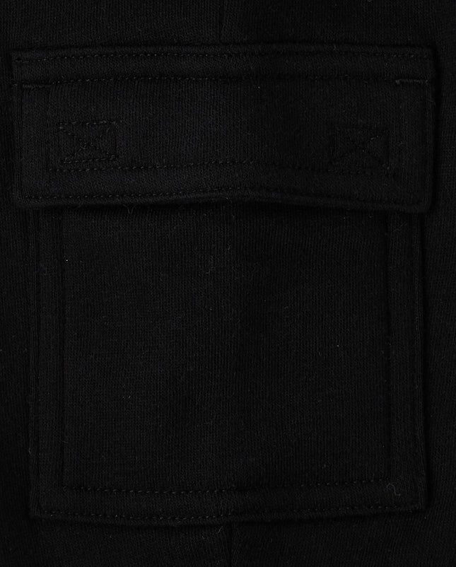 The Children's Place Pantalon de jogging en molleton pour bébés garçons et tout-petits, Noir Cargo, 2T