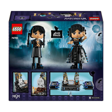 LEGO Wednesday Addams Figure Set, Collectible Building Toy for Kids, Includes 2 Faces & Outfits, plus Classic Character Thing for Creative Role Play, Birthday Gift for Girls and Boys 76780