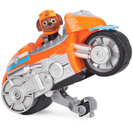 PAW PATROL Moto Cachorros - Zuma - Motor de Retracción - Función Wheelie - Vehículo de Juguete