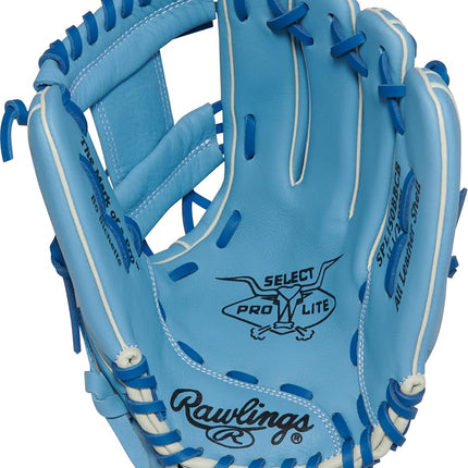 Rawlings | Select Pro Lite Series BO BICHETTE Youth Baseball Glove | 11.5" | Right Hand Throw | Columbia Blue/Royal
