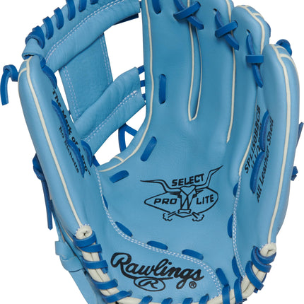 Rawlings | Select Pro Lite Series BO BICHETTE Youth Baseball Glove | 11.5" | Right Hand Throw | Columbia Blue/Royal