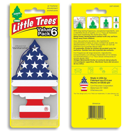 24 Pack Car Freshner 10945 Little Trees Air Freshener Vanilla Pride Scent - Single Tree per Package