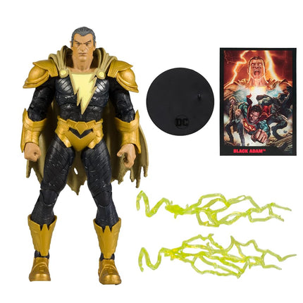 McFarlane Toys, 7-Inch DC Direct Black Adam Action Figure with 22 Moving Parts, Collectible DC Black Adam Comic Figure with Unique Collectible Character Card and Comic Book – Ages 12+