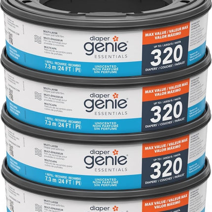 Diaper Genie Essentials Round Refill Pack of 4 | H