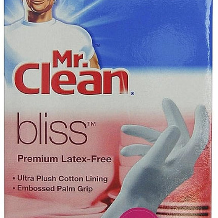 Guantes Mr. Clean Bliss sin látex de primera calidad, medianos, 1 par (paquete de 5)