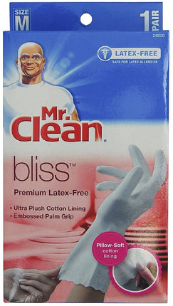 Mr. Clean Bliss Premium Latex-Free Gloves, Medium 