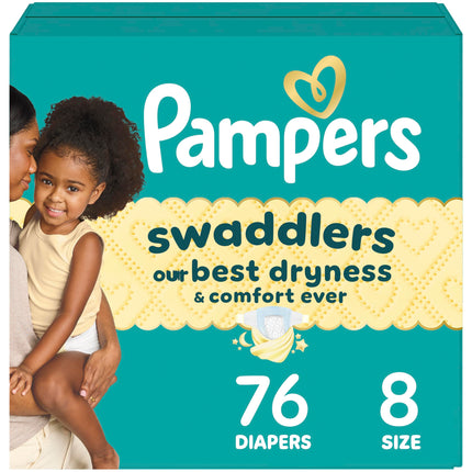 Swaddlers Diapers - Size 8, One Month Supply (76 C