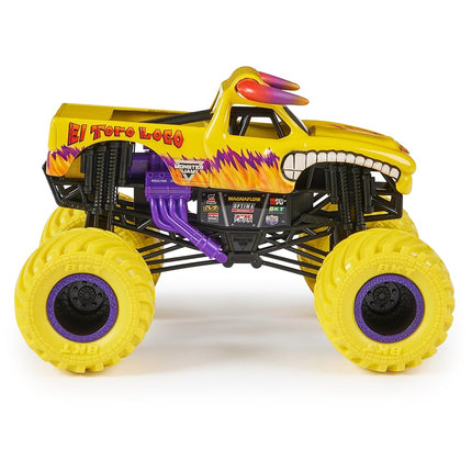 Monster Jam, Official El Toro Loco Monster Truck, Collector Die-Cast Vehicle, 1:24 Scale, Kids Toys for Boys and Girls Ages 3 and up