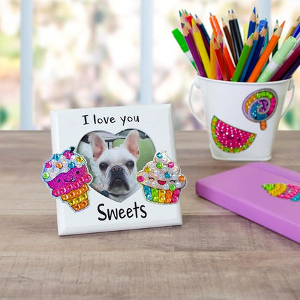 Creativity for Kids Big Gem Diamond Painting Kit - Create Your Own Sweets Stickers Diamond Arts and Crafts for Kids, Stickers and Suncatchers - Sweets Diamond Art for Kid