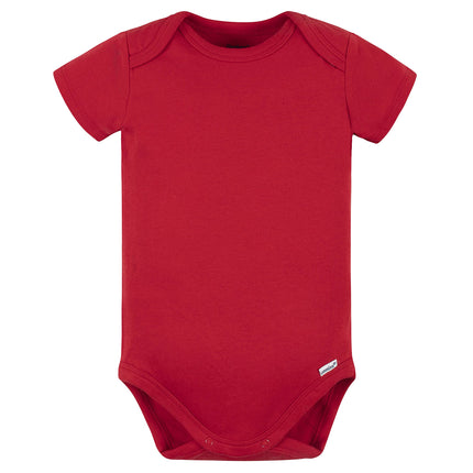 Gerber Unisex-Baby 5 Pack Onesies Multi-Packs Bundle Interlock 180 Gsm, Red, 18 Months