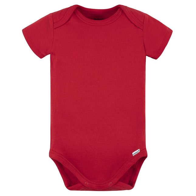 Gerber Unisex-Baby 5 Pack Onesies Multi-Packs Bundle Interlock 180 Gsm, Red, 18 Months