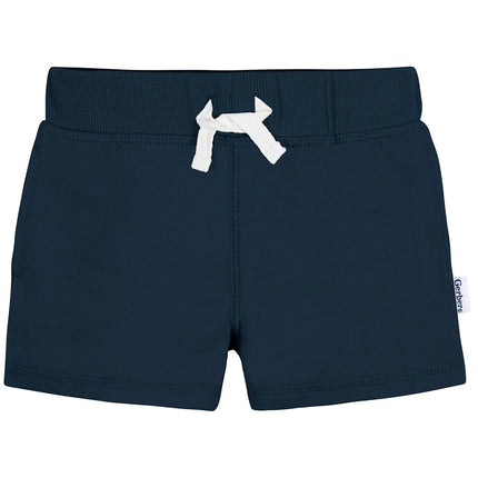 Pantalones cortos de punto sin cierre Gerber para bebé niño, paquete de 3, azul, talla 4T