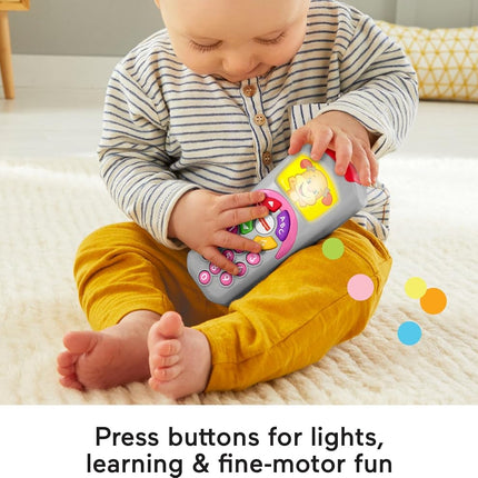 Télécommande d’apprentissage Fisher-Price Rires et Éveil, jouet pour bébé avec musique et lumières, pour les bébés de 6 mois et plus