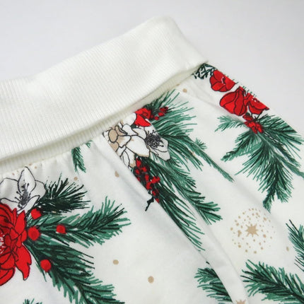 HonestBaby Juego de 2 piezas de sudadera de cuello redondo y pantalón de chándal 100% algodón orgánico para bebé, niño y niña, verde esmeralda floral, 3-6 meses