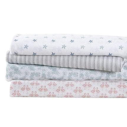 Tommy Bahama - King Sheets, Cotton Percale Bedding Set, Crisp & Cool, Stylish Home Decor (Flamingle Pink, King)