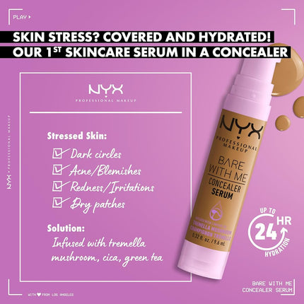 NYX Professional Makeup Bare with Me Concealer Serum 9.6 ml, 5.5 Medium Golden