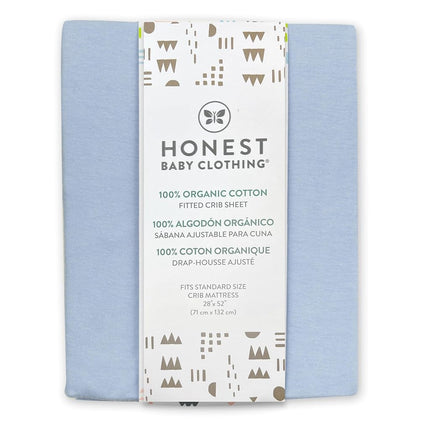 HonestBaby Juego de sábanas ajustables unisex para cuna, colchón estándar, 100% algodón orgánico para bebés, niños y niñas, neutro, 1 paquete - Peach Skin, talla única