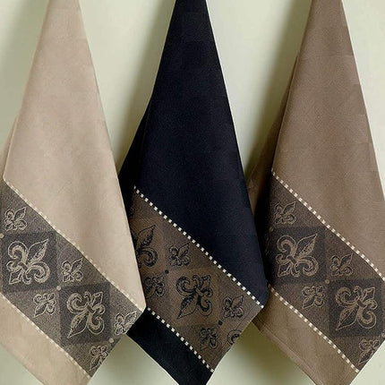 DII Cotton French Jacquard Dish Towels, Set of 3, Decorative Tea Towels for Everyday Kitchen Cooking and Baking-French Macaroons
