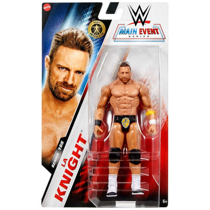 Mattel WWE LA Knight Action Figure, Main Event Series #155 6-inch Collectible with 10 Articulation Points & Life-Like Look, JCV47