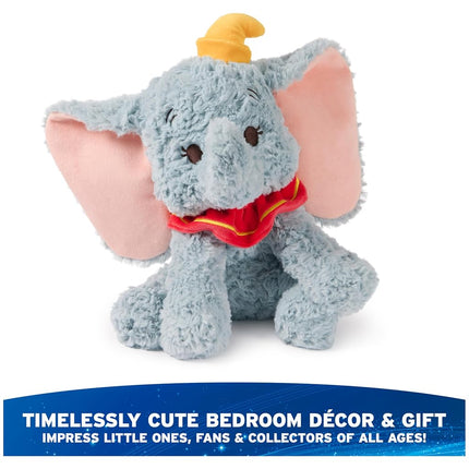 GUND Disney Official Dumbo Plush, Disney Cozys Collection, Dumbo Toys, Elephant Stuffed Animal for Ages 1 and Up, Gray, 10”