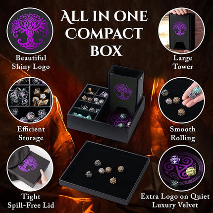 Soar Forge All-in-One Game Roamer - Dice Tray & Tower for DND and RPG