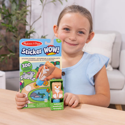 Melissa & Doug Sticker Wow! Paquete Conejito (Sellador con libro + Paquete de recarga de afirmaciones)