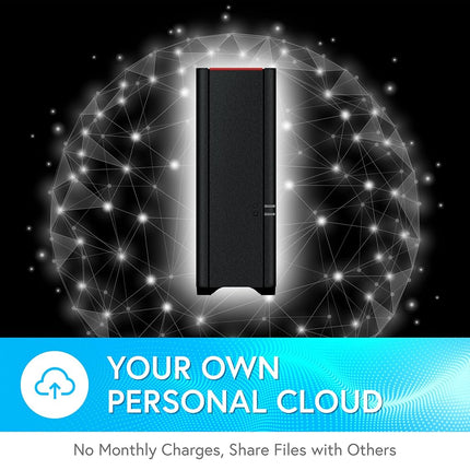 BUFFALO LinkStation 210 6TB 1-Bay NAS Network Attached Storage With HDD Hard Drives Included - Home Cloud or Network Storage Device