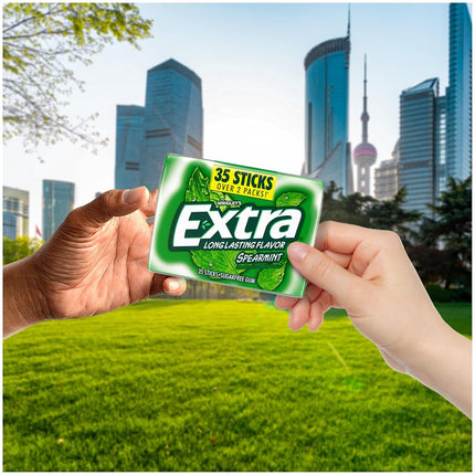 Wrigley's Extra Spearmint Chicle sin azúcar, paquete de 6 unidades de 35 chicles (210 chicles en total)