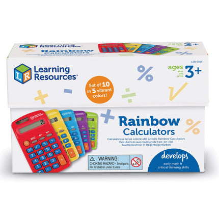 Calculadoras arcoíris de Learning Resources
