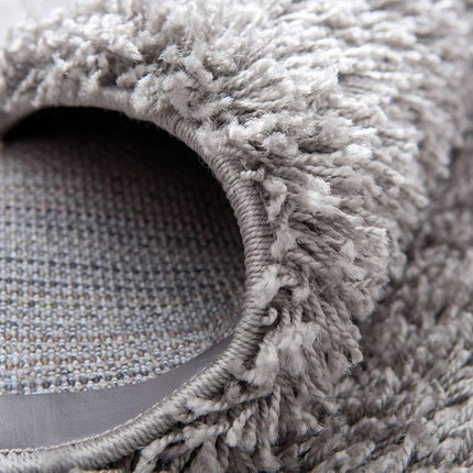 Alfombra de área Unique Loom Solo Solid Shag Collection - Alfombra moderna de felpa exuberante y suave (2.74 x 3.66 m rectangular, gris nube)