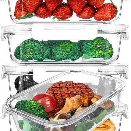 M MCIRCO 5-Pack 36 Oz. Glass Meal Prep Containers 
