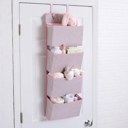 Delta Children 2 Piece 4 Pocket Over The Door Hanging Organizer, Pink