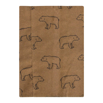 Hudson Baby Unisex Baby Cotton Flannel Burp Cloths, Brown Bear 4 Pack, One Size